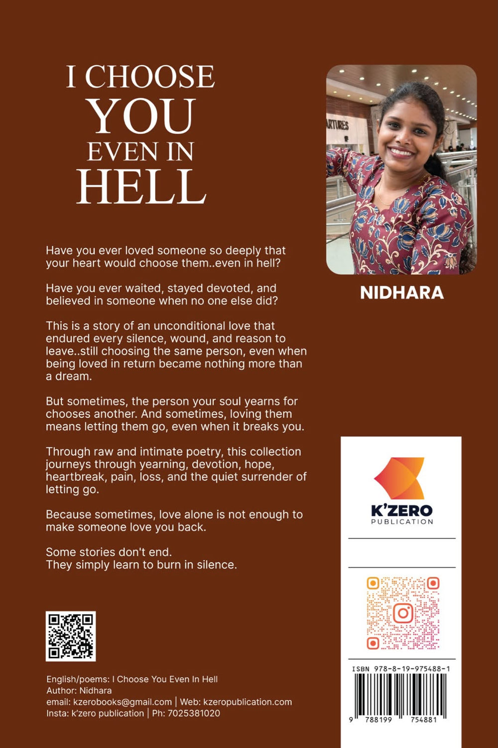 I CHOOSE YOU EVEN IN HELL WRITTEN BY NIDHARA (PRE-BOOKING)