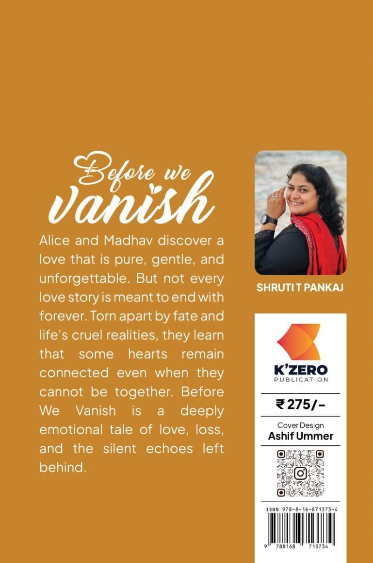 BEFORE WE VANISH WRITTEN BY SHRUTI T PANKAJ
